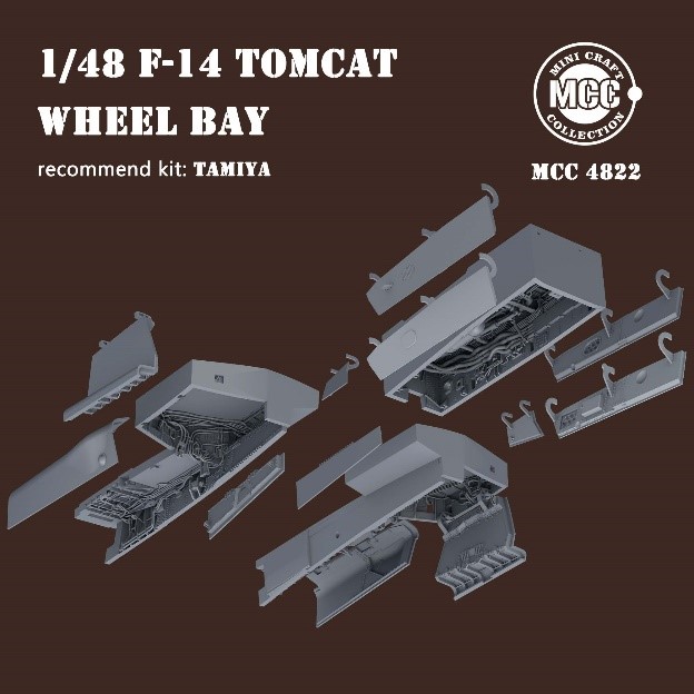 1/48 F-14 トムキャット用 ホイールベイ (タミヤ用)