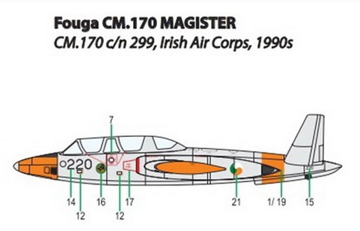 1/144 フーガ CM.170 マジステール アイルランド空軍