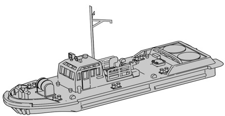 1/700 海上自衛隊 YT75号50t型曳船