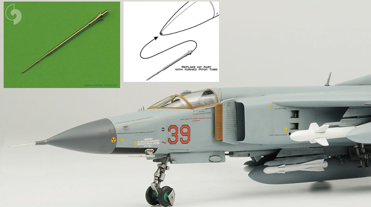 1/48 ソ連空軍戦闘機 MiG-23MF フロッガーB 'ソビエト連邦空軍' 金属製ピトー管付属