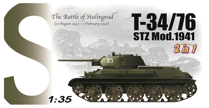 1/35 WW.II ソビエト軍 T-34/76 STZ 1941年型 2in1 マジックトラック付属