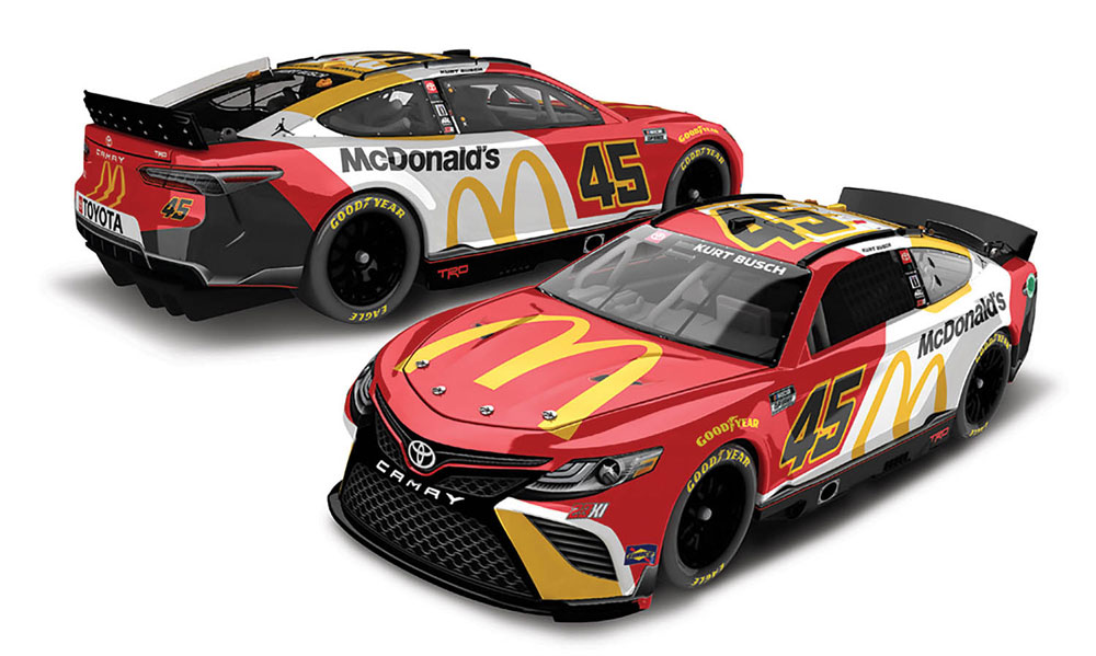 ライオネルレーシング 1/64 カート・ブッシュ #45 マクドナルド TOYOTA カムリ NASCAR 2022 ネクストジェネレーション