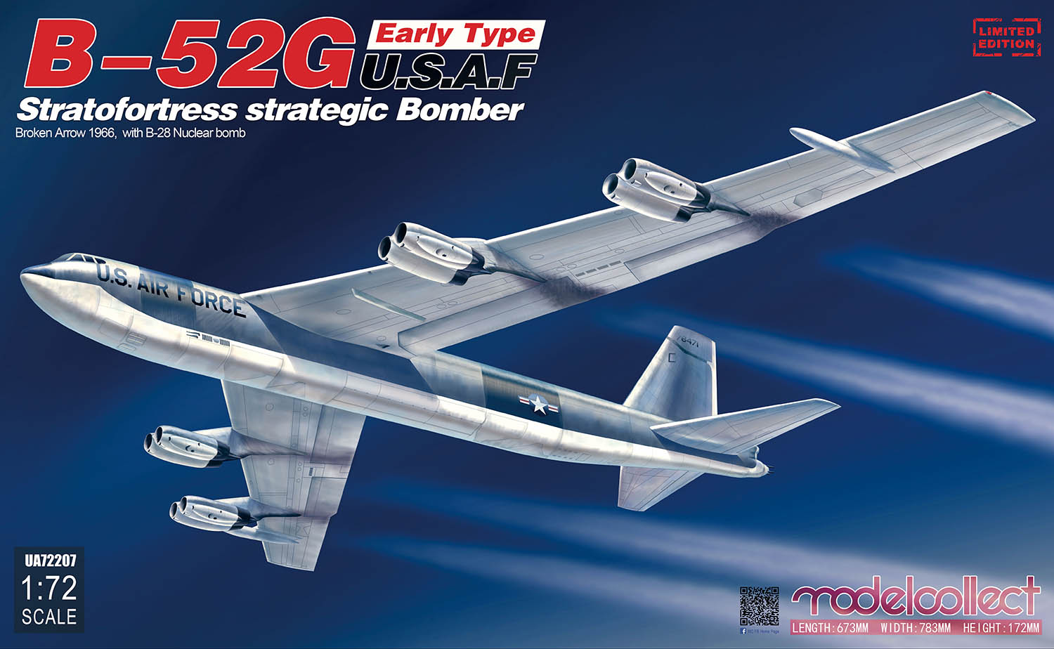 モデルコレクト® 1/72 B-52G ストラトフォートレス 前期型 w/B28核爆弾