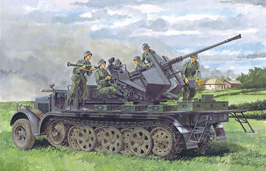 ドラゴン 1/35 WW.II 1/35 WW.II ドイツ軍 1トンハーフトラック w/10.5cm le.FH.18/40 榴弾砲