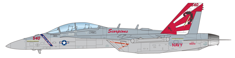プラッツイタレリ 1/48 アメリカ海軍 電子戦機 EA-18G グラウラー 三沢 2021 CAGバード VAQ-132 スコーピオンズ