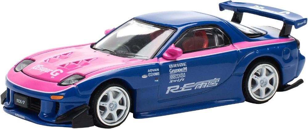 激レア READYMADE レディーメイド 25セット限定バンダナ 赤 青 1/64 MAZDA RX7 RE-AMEMIYA BLUE PINK 1/64 マツダ RX7 RE:雨宮 ブルー