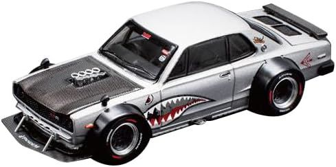 POP RACE x Enigma 1/64 SKYLINE GTR V8 DRIFT (HAKOSUKA) METALLIC