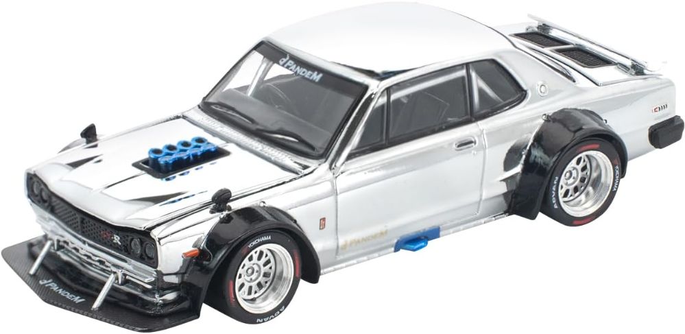 1/64 SKYLINE GTR V8 DRIFT (HAKOSUKA) SILVER CHROME スカイライン