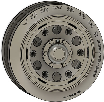 独・III号戦車75mm幅転輪・VORWERK