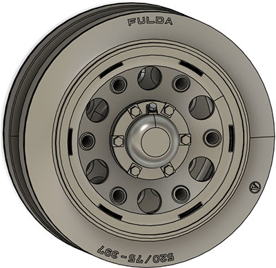 独・III号戦車75mm幅転輪・FULDA