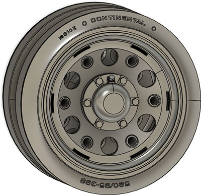 独・III号戦車95mm幅転輪・CONTINENTAL-A