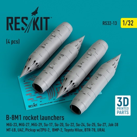 1/32 B-8M1 80mmロケット弾ポッド(固定翼機用) (4個入)