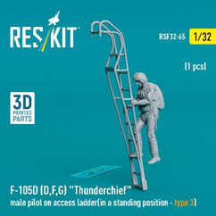 1/32 F-105 (D、F、G) 男性パイロットw/搭乗ラダー タイプ3