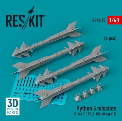 1/48 ラファエル パイソン5短距離空対空ミサイル (4個入)