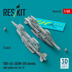 1/48 GBU-62 JDAM-ER 爆弾w/Su-27用パイロン (2個入)