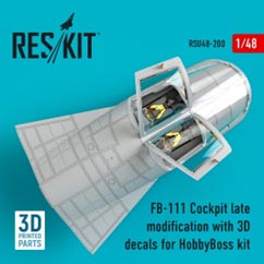 1/48 FB-111 後期型 コックピットセット w/内装3Dデカール (ホビーボス用)