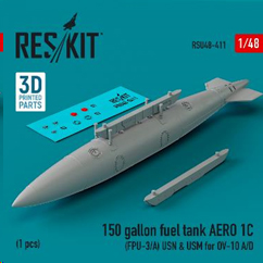 1/48 OV-10 (A、D) 150ガロン AERO 1C増槽w/中央パイロン (米海軍・海兵隊式)