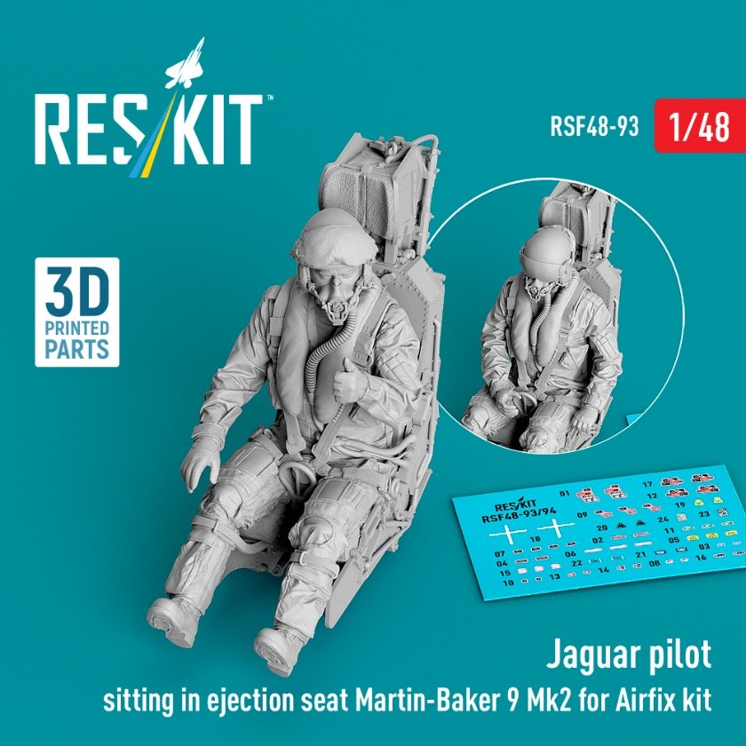 1/48 SEPECAT ジャギュア パイロット w/M.B.9 Mk.2 射出座席 (エアフィックス用)