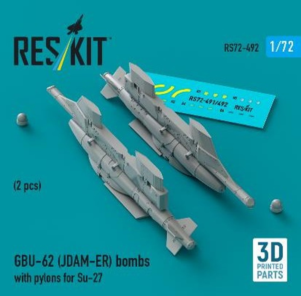 1/72 GBU-62 JDAM-ER 爆弾 w/Su-27用パイロン (2個入)