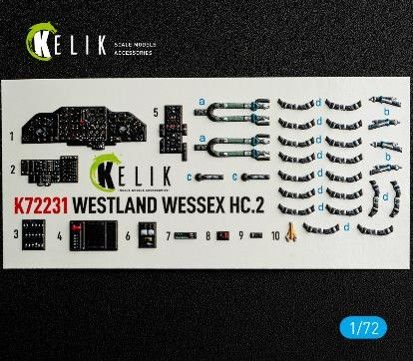 1/72 ウェストランド ウェセックス HC.2 内装3Dデカール (エアフィックス用)