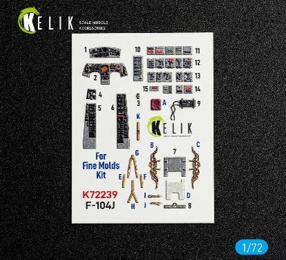 1/72 F-104J 内装3Dデカール (ファインモールド用)
