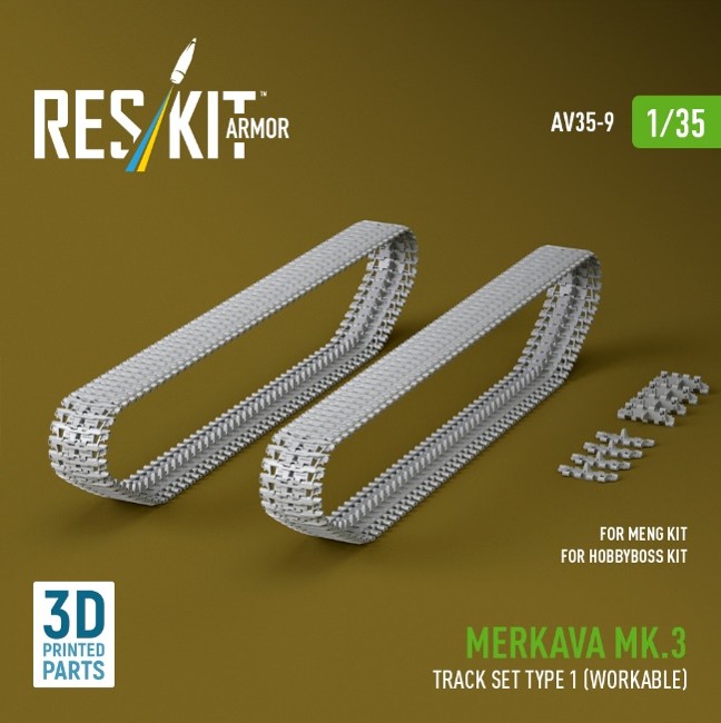 1/35 メルカバ Mk.3 可動式履帯セット 1 (モンモデル/ホビーボス用)