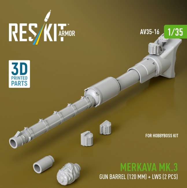 1/35 メルカバ Mk.3 120mm主砲 + LWS (2個) (ホビーボス用)