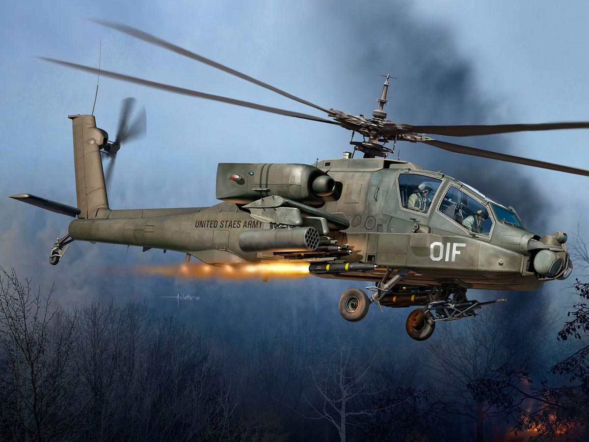 03824 ドイツレベル 1/72 AH-64A アパッチ