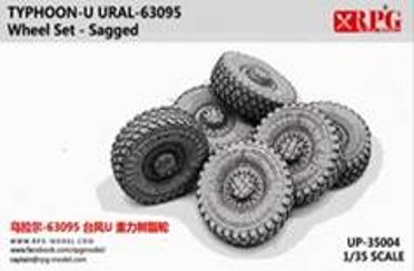 ロシア 装輪装甲車 タイフーン URAL-63095ホイールセット - 自重変形タイヤ