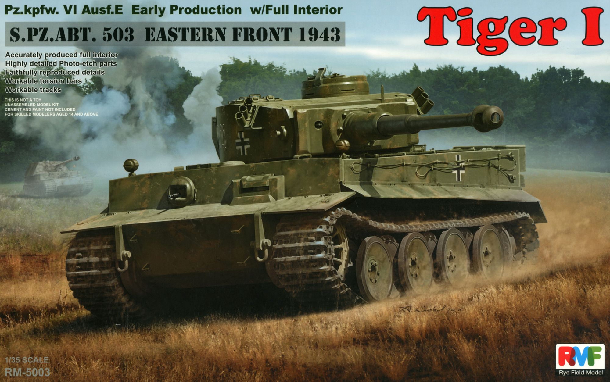 RFM5003 RMF 1/35 タイガーI 重戦車 前期型 フルインテリア 503重戦車大隊 東部戦線 1943年