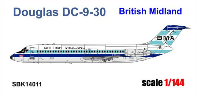 1/144 DC-9-30ブリティッシュ・ミッドランド航空