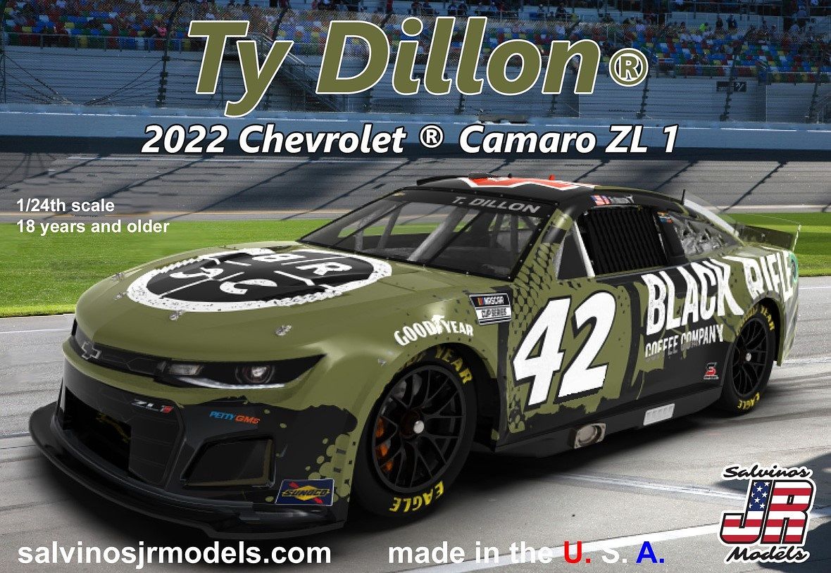 SJMPGC2022TDP サルビノス 1/24 NASCAR 2022 カマロ ZL1 GMSレーシング タイ・ディロン メインスポンサーカラ-