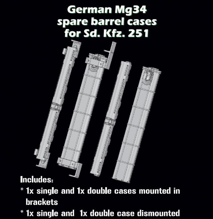 1/35 Sd.Kfz.251用 Mg34予備銃身ケースセット