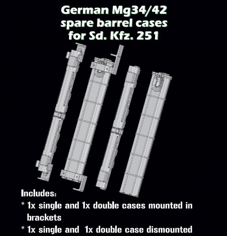 1/35 Sd.Kfz.251用 Mg34/42予備銃身ケースセット