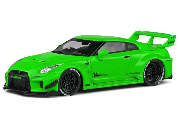S4311207 SOLIDO 1/43 日産 GT-R R35 LB シルエット （グリーン）