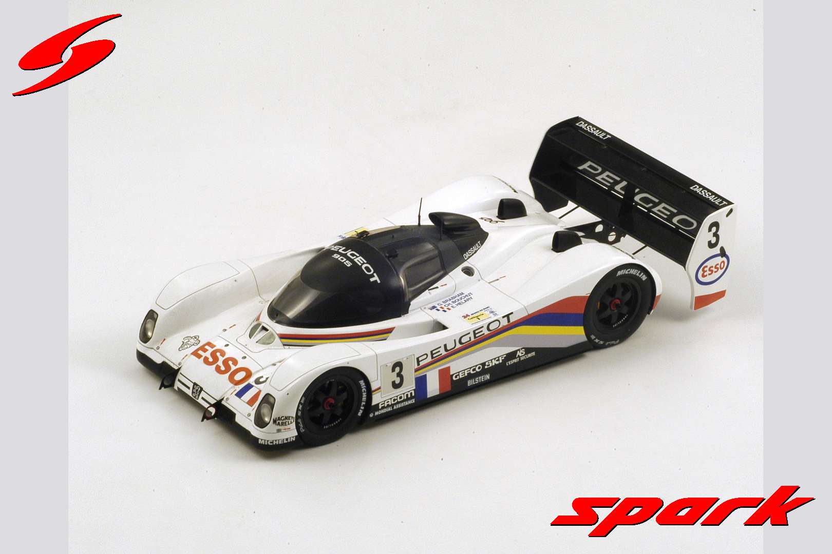 18LM92 1/43 Peugeot 905 No.1 Winner 24H Le Mans 1992 D. Warwick 