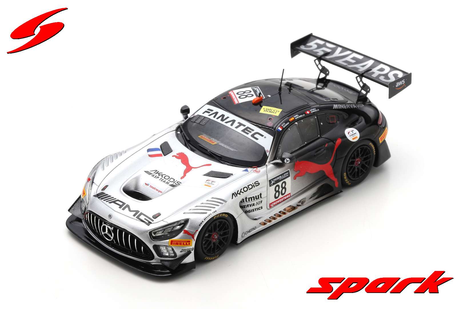 SB500 1/43 Mercedes-AMG GT3 No.88 AMG Team AKKODIS ASP Winner 24H Spa 2022  R. Marciello - D. Juncade