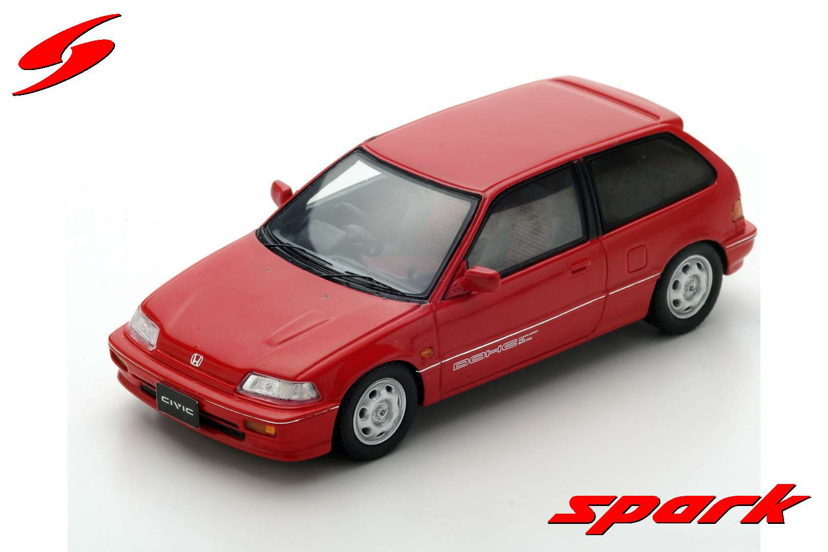 スパーク ホンダ シビック EF3 Si 1987 赤 出色 - ミニカー