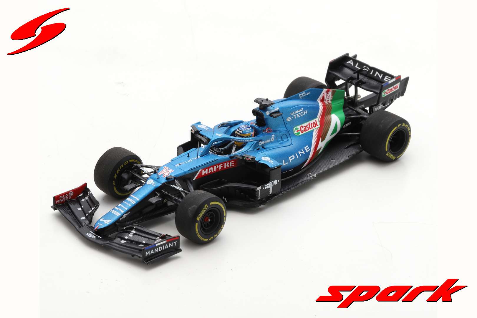 S7858 1/43 Alpine A521 No.14 Alpine F1 Team 8th Abu Dhabi GP 2021 Fernando Alonso