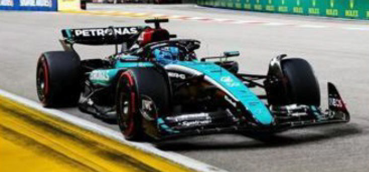 Mercedes-AMG PETRONAS Formula One Team No.63 F1 W15 E Performance 4th Singapore GP 2024 George Russell