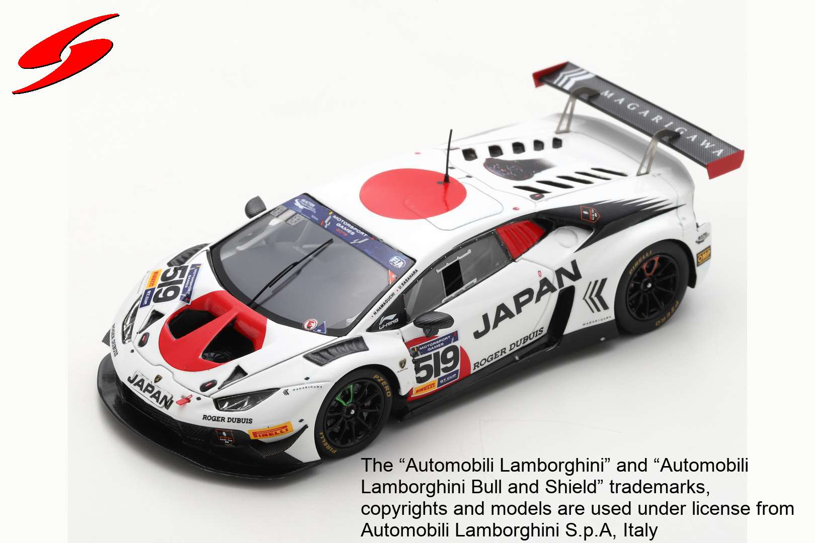 S9607 1/43 Team Japan - Lamborghini Huracan GT3 evo No.519 - Winner FIA Motorsport Games GT Cup Vall