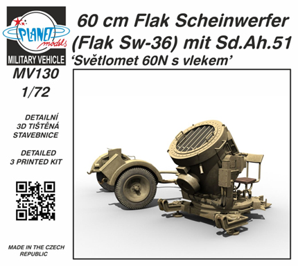 1/72 WW.Ⅱ ドイツ SW-36 60cmサーチライトw/Sd.Ah.51 トレーラー