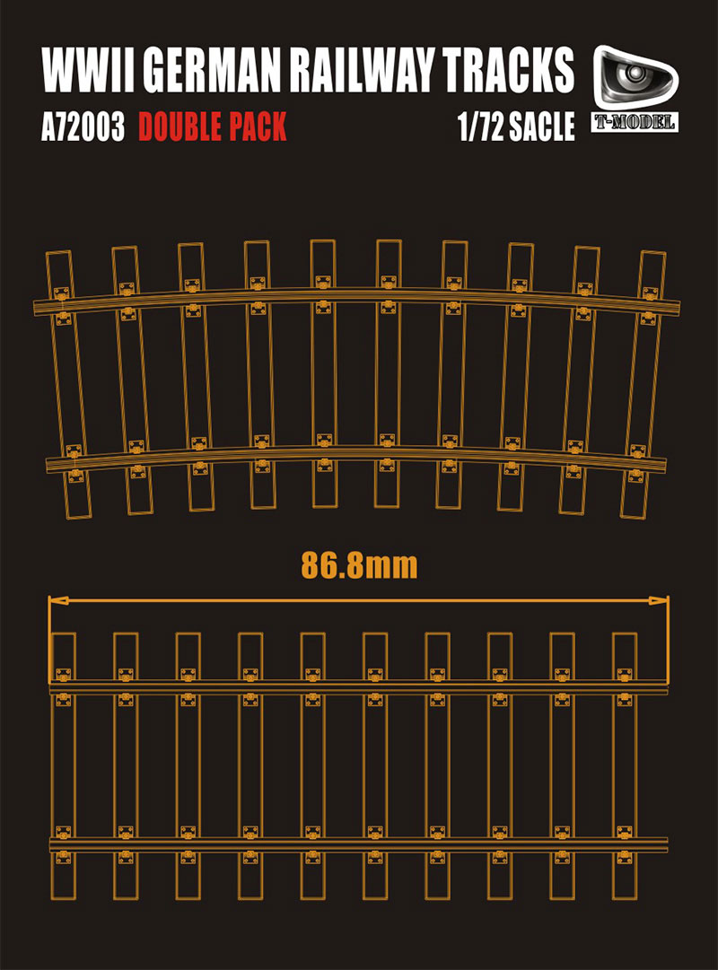 ドイツ 鉄道線路 ダブルパック (線路1区間 x 8, 接続時全長約70cm)