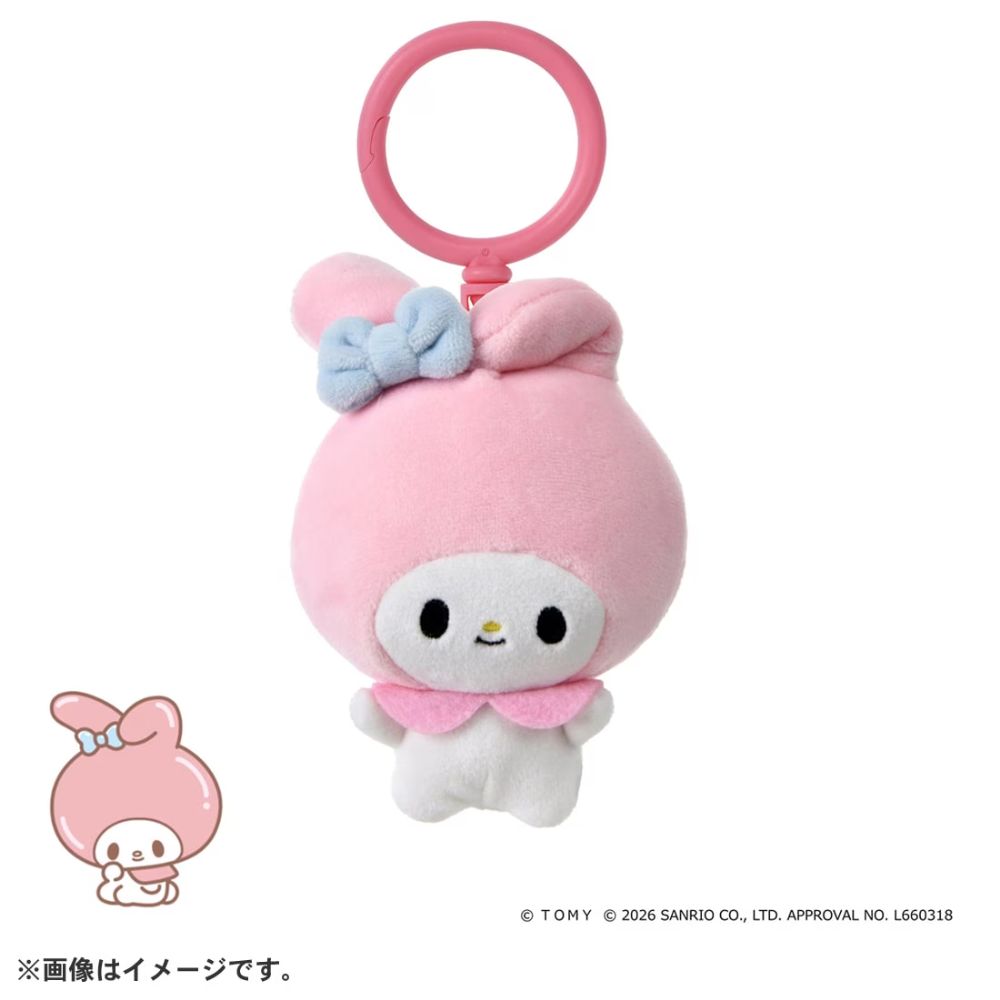 マイメロディ スパンコール ゆきんこ ぬいぐるみ りぼん ぷにコミュ ぷにぬいキーチェーン マイメロディ メロディのぷにるんず