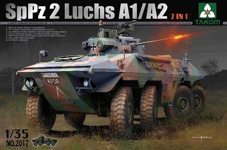 TKO2017 タコム 1/35 ドイツ連邦軍装輪装甲車SpPz 2 ルクス A1/A2 「2 in 1」