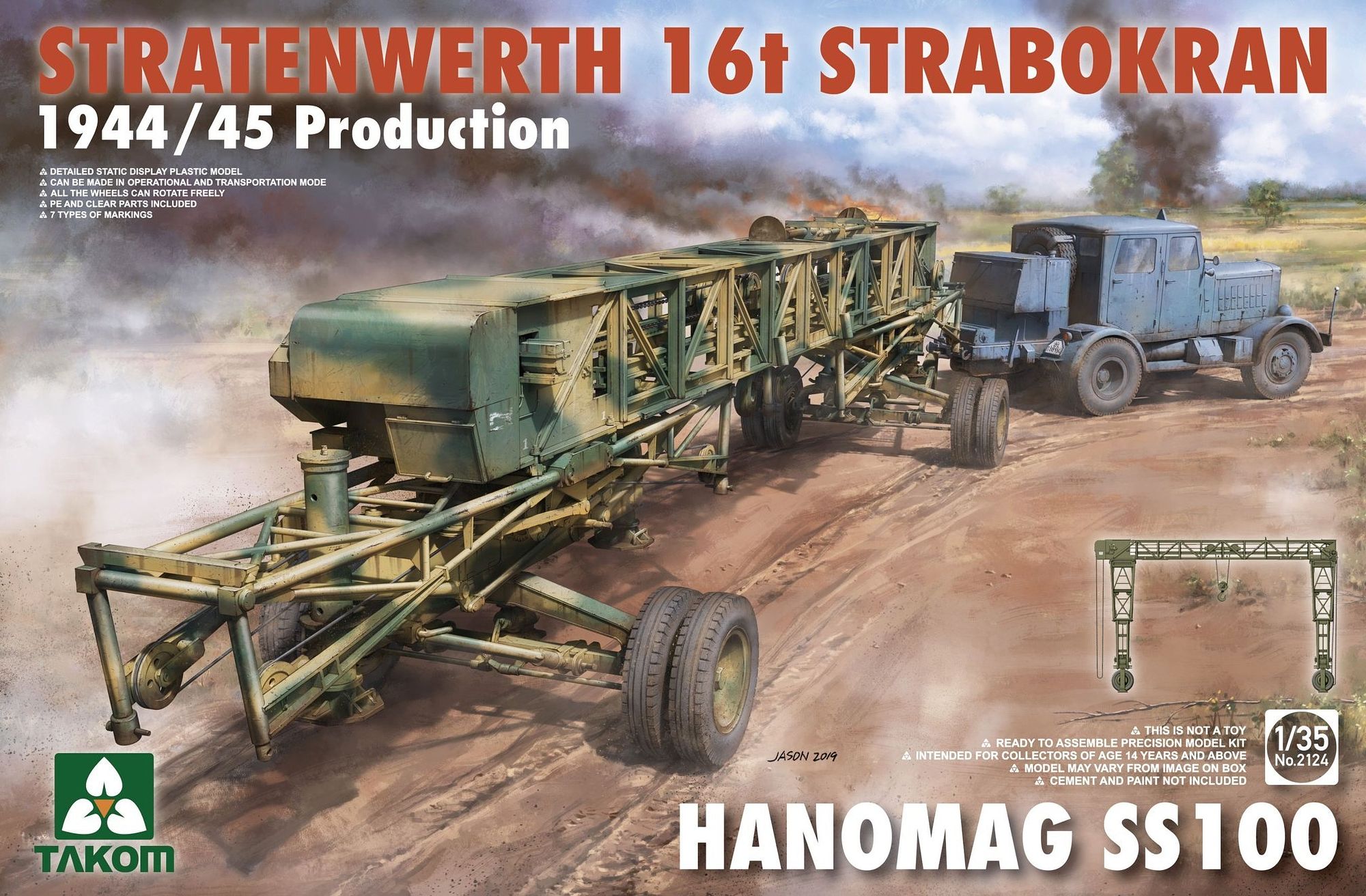 TKO2124 タコム 1/35 シュトラーテンヴェルト社16tガントリークレーン w/ハノマーグSS100トラクター 1944/1945年生産