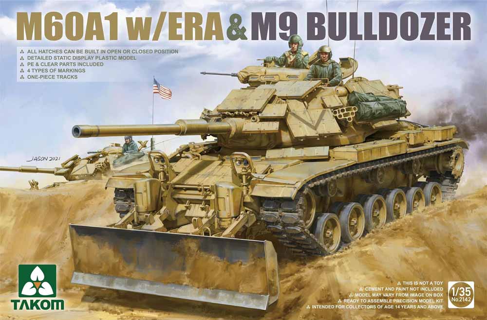 TKO2142 タコム 1/35 M60A1 w/ERA & M9ドーザーブレード【TKO2142 