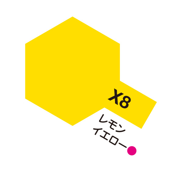 X-8 レモンイエロー 光沢 アクリルミニ タミヤカラー