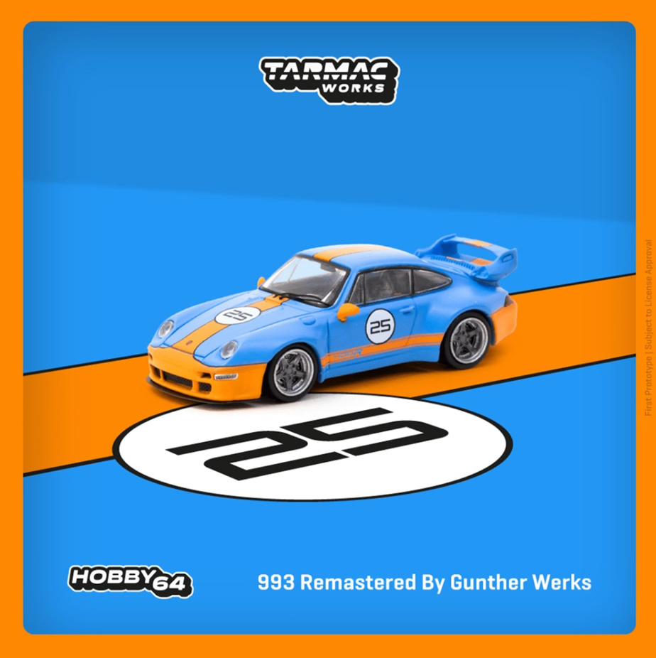 T64-TL054-BO ターマックワークス 1/64 993 Remastered By Gunther Werks Blue / Orange