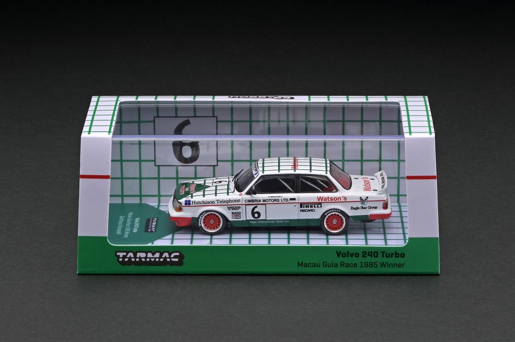 T64-050-85MGP06 ターマックワークス 1/64 Volvo 240 Turbo Macau Guia Race 1985 Winner